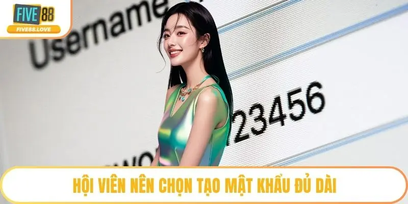 Hội viên nên chọn tạo mật khẩu đủ dài