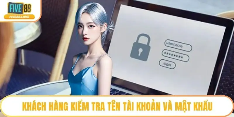 Khách hàng kiểm tra tên tài khoản và mật khẩu